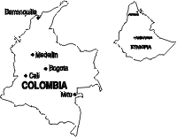 [karte kolumbien & äthiopien]thiopien]